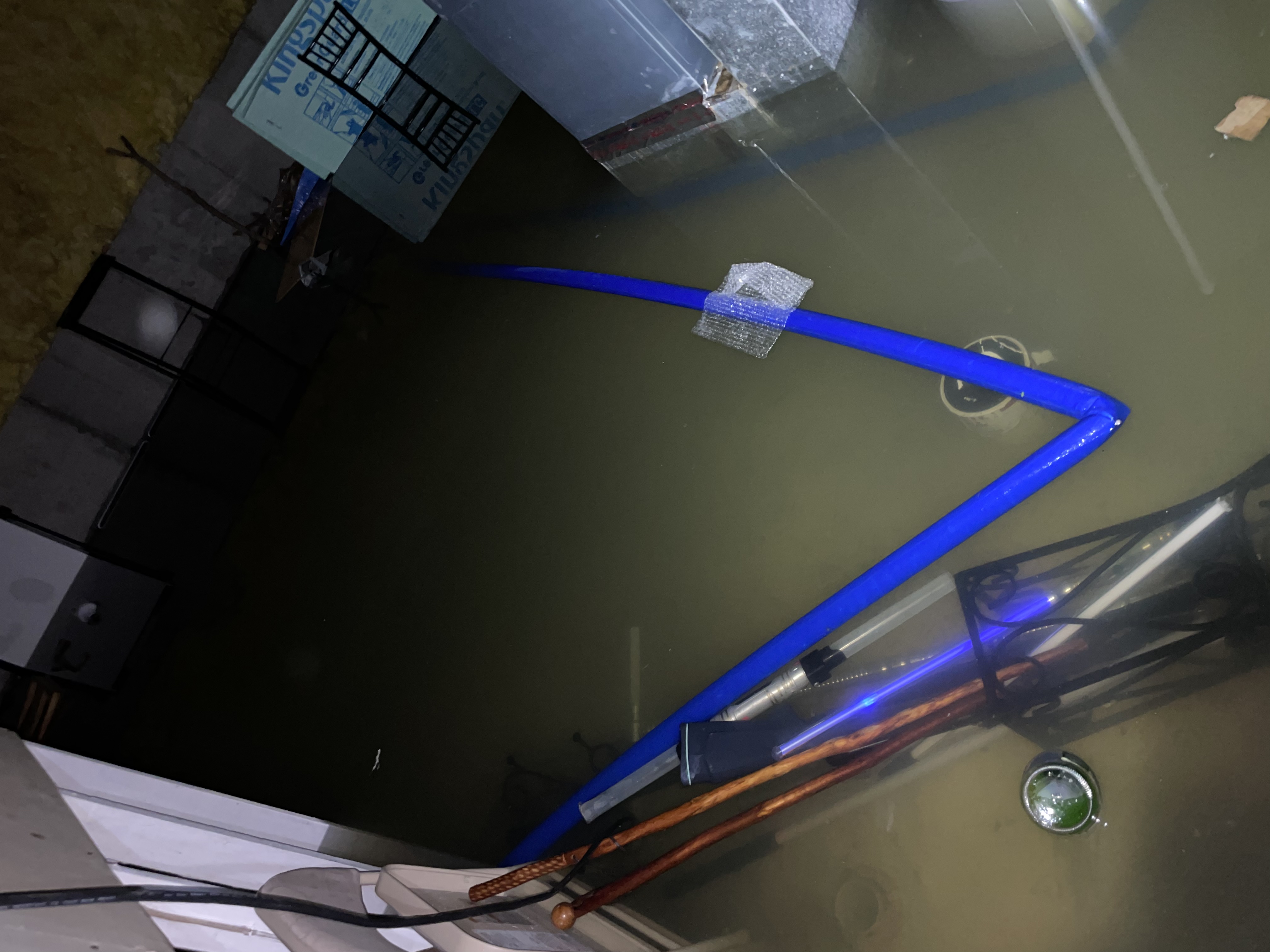 Water extraction from severely flooded basement